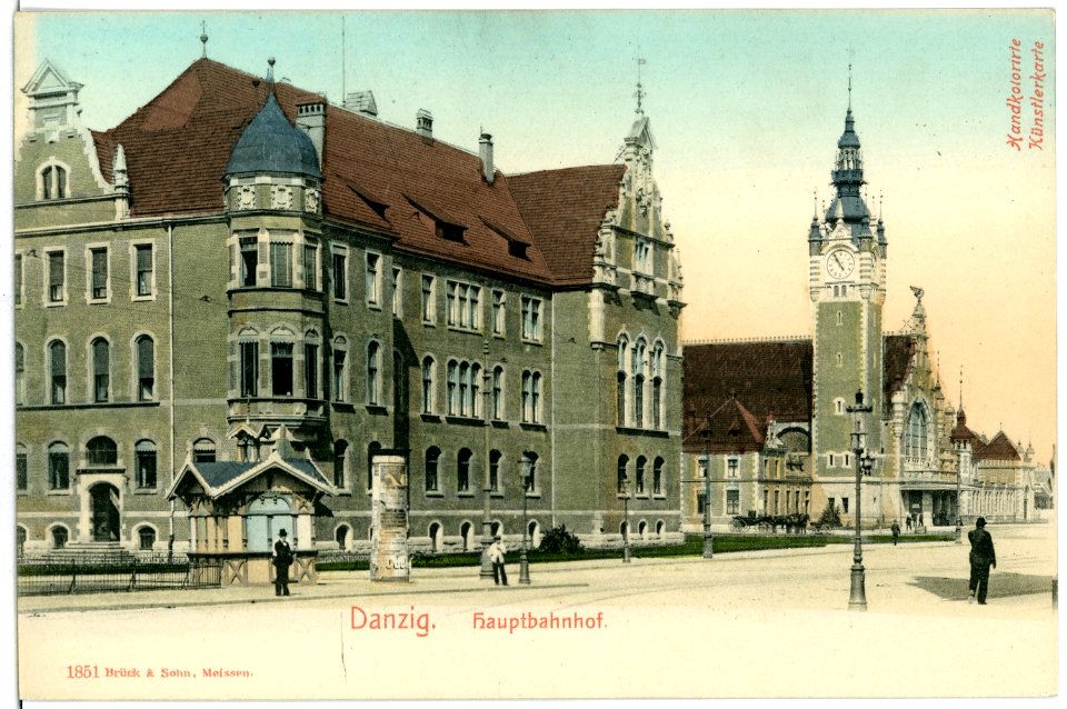 01851-Danzig-1901-Hauptbahnhof-Brück & Sohn Kunstverlag
