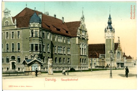 01851-Danzig-1901-Hauptbahnhof-Brück & Sohn Kunstverlag