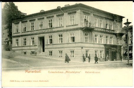 02404-Marienbad-1902-Kurwohnhaus "Philadelphia", Kaiserstraße-Brück & Sohn Kunstverlag