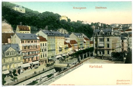 01730-Karlsbad-1901-Stadthaus, Kreuzgasse-Brück & Sohn Kunstverlag