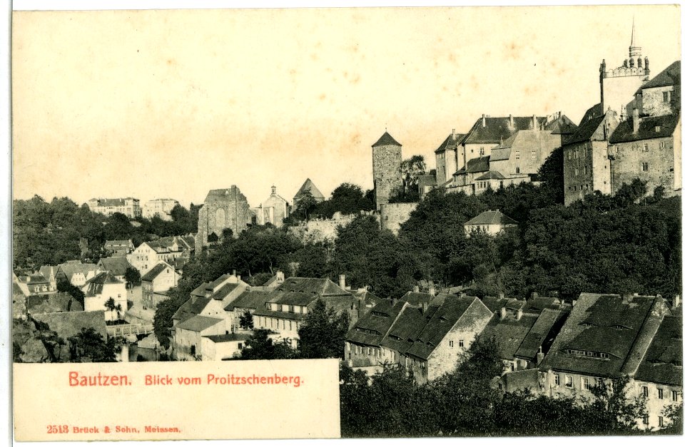 02513-Bautzen-1902-Blick vom Proitzschenberg auf die Stadt-Brück & Sohn Kunstverlag