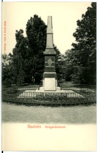 02518-Bautzen-1902-Kriegerdenkmal-Brück & Sohn Kunstverlag