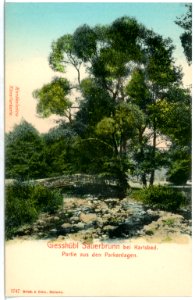 01747-Gießhübl-Sauerbrunn-1901-Parkanlagen-Brück & Sohn Kunstverlag