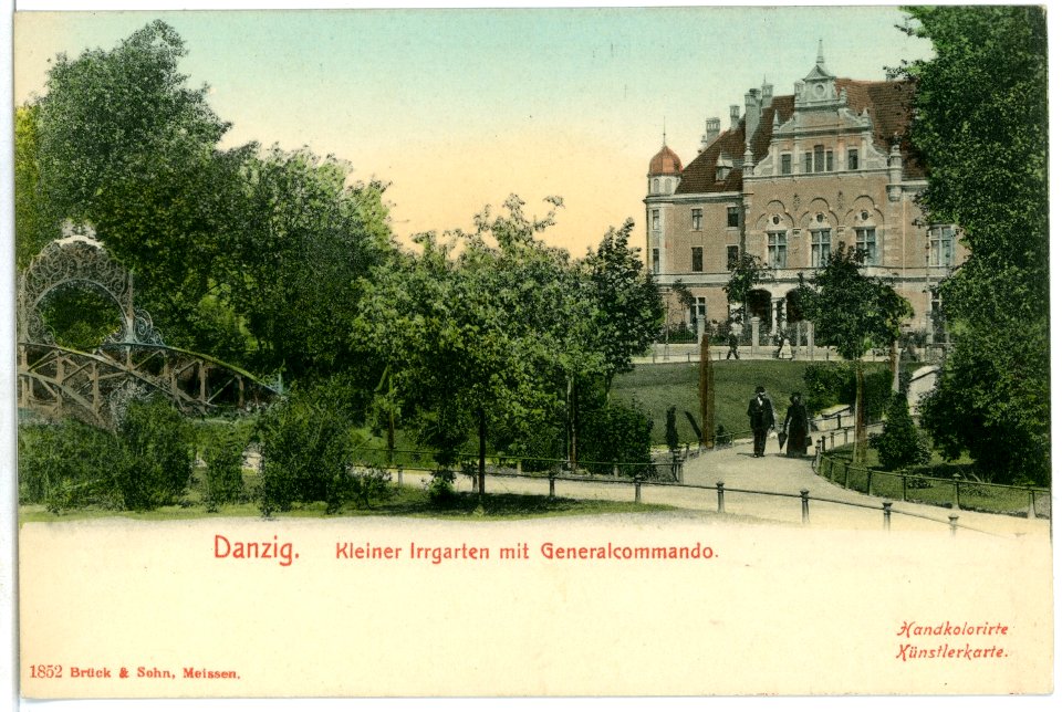 01852-Danzig-1901-Kleiner Irrgarten am Generalkommando-Brück & Sohn Kunstverlag