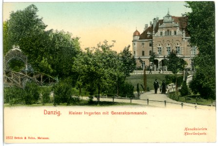 01852-Danzig-1901-Kleiner Irrgarten am Generalkommando-Brück & Sohn Kunstverlag