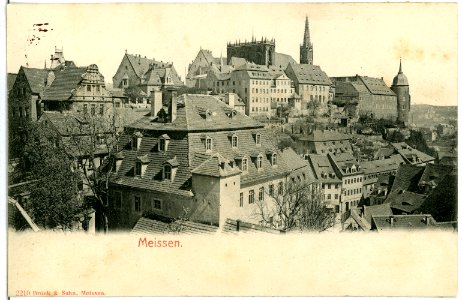 02210-Meißen-1901-Burgberg von der Frauenkirche gesehen-Brück & Sohn Kunstverlag