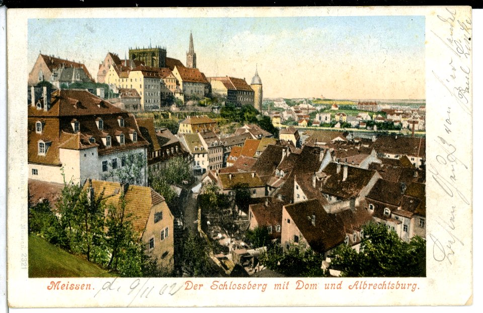 02321-Meißen-1902-Schloßberg mit Dom-Brück & Sohn Kunstverlag