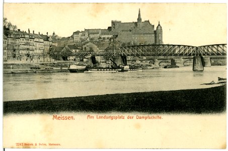 02242-Meißen-1902-Landungsplatz der Dampfschiffe-Brück & Sohn Kunstverlag