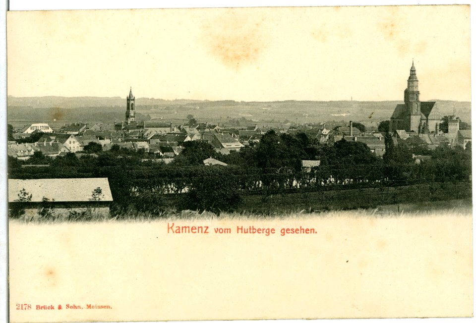 02178-Kamenz-1901-vom Hutberg gesehen-Brück & Sohn Kunstverlag