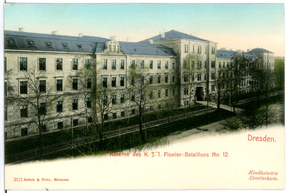 02171-Dresden-1901-Pionier-Kaserne-Brück & Sohn Kunstverlag