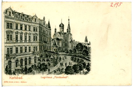 02195-Karlsbad-1901-Logirhaus "Fürstenhof"-Brück & Sohn Kunstverlag
