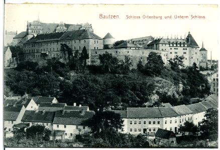 02547-Bautzen-1902-Schloß Ortenburg und unterm Schloß-Brück & Sohn Kunstverlag