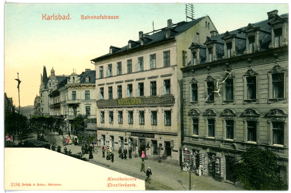 02134-Karlsbad-1901-Bahnhofstraße-Brück & Sohn Kunstverlag