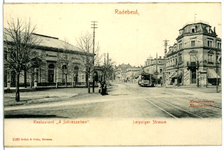 02163-Radebeul-1901-Leipziger Straße, Restaurant "4 Jahreszeiten"-Brück & Sohn Kunstverlag