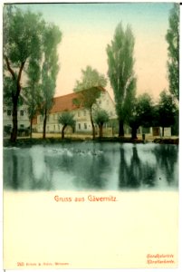 00245-Gävernitz-1898-Gasthof und Teich-Brück & Sohn Kunstverlag