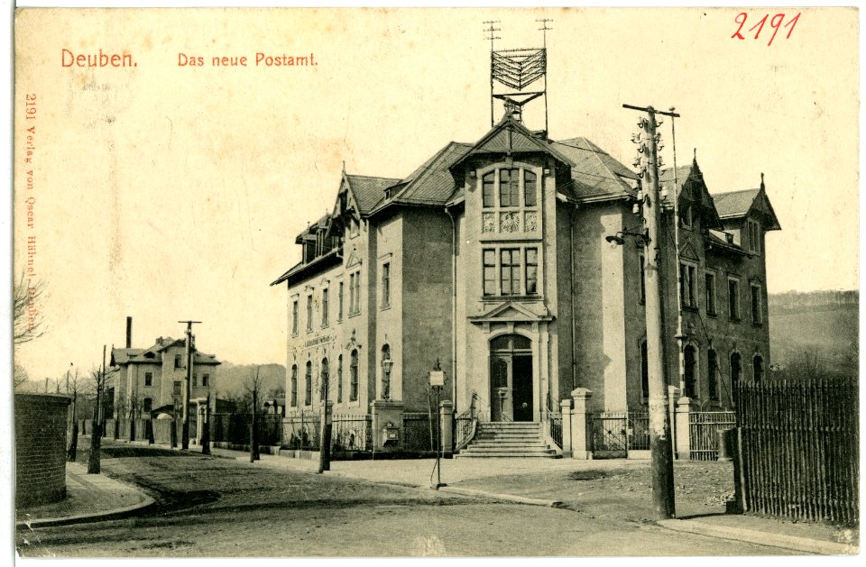 02191-Deuben-1901-Neues Postamt-Brück & Sohn Kunstverlag