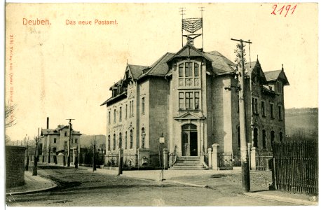 02191-Deuben-1901-Neues Postamt-Brück & Sohn Kunstverlag