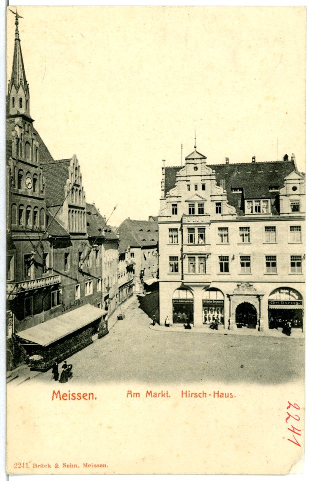 02241-Meißen-1902-Markt, Hirschhaus-Brück & Sohn Kunstverlag