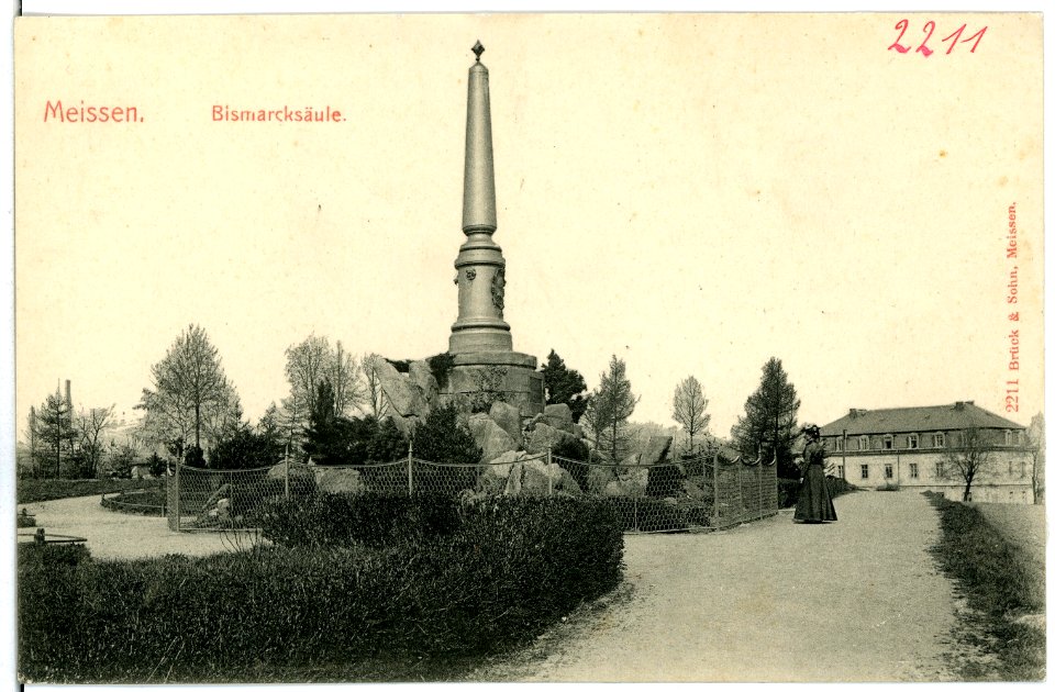 02211-Meißen-1901-Bismarksäule-Brück & Sohn Kunstverlag
