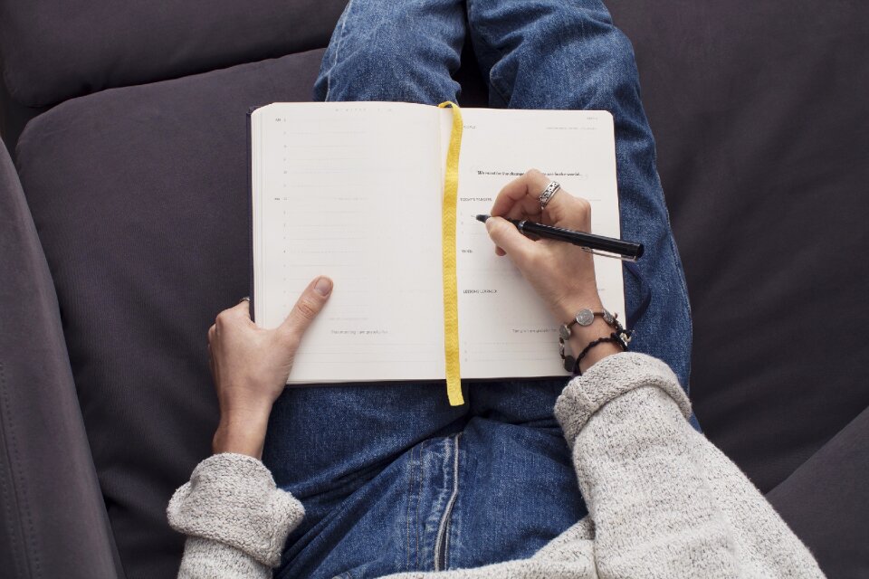 Notebook pen writing