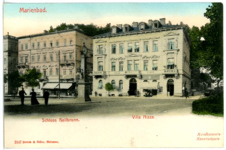 02147-Marienbad-1901-Schloß Heilbronn, Villa Nizza-Brück & Sohn Kunstverlag