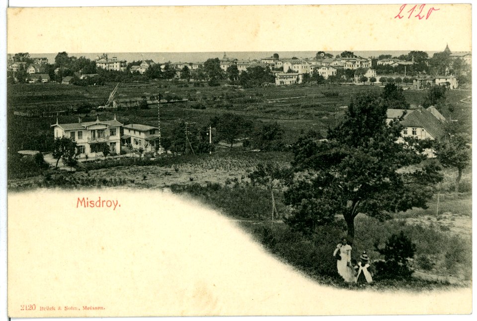 02120-Misdroy-1901-Blick auf den Ort-Brück & Sohn Kunstverlag