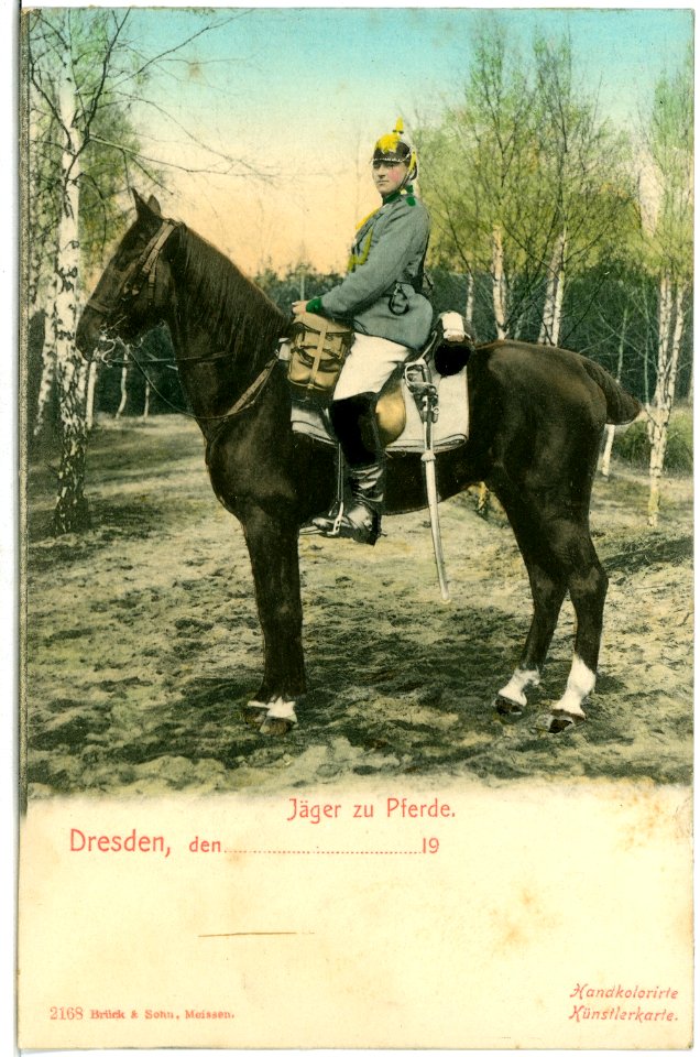 02168-Dresden-1901-Jäger zu Pferde-Brück & Sohn Kunstverlag
