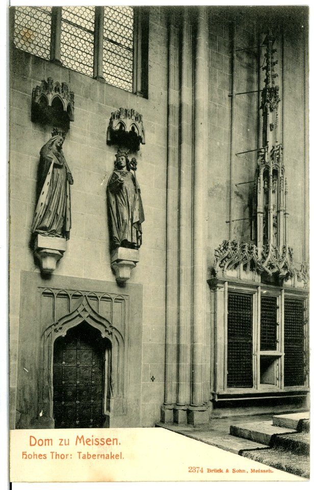 02374-Meißen-1902-Dom, Tabernakel, Stifterfiguren-Brück & Sohn Kunstverlag