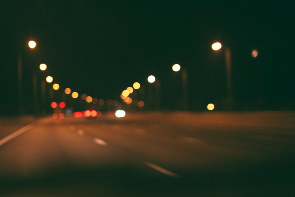 Dark evening lights