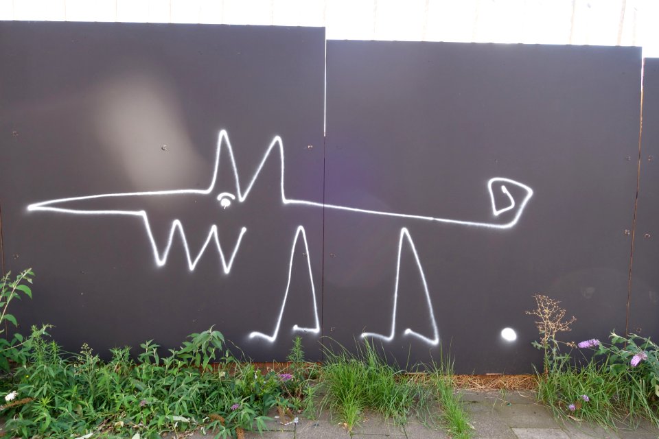 Graffito, Erkrather Straße, Düsseldorf, 19. August 2020