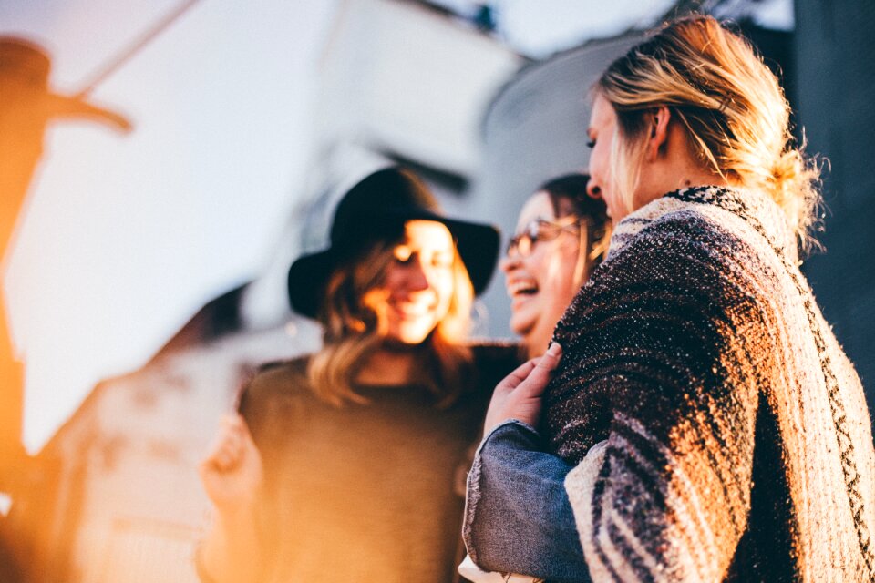 Laugh happy friends