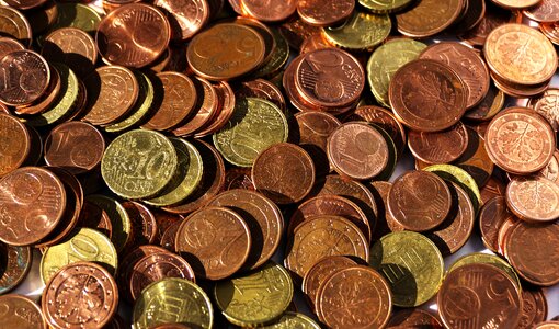 Euro cent coins currency photo