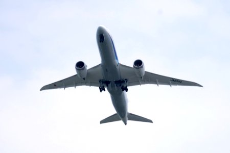 ANA Boeing 787-8 JA834A Taking off from Taipei Songshan Airport 20150427b