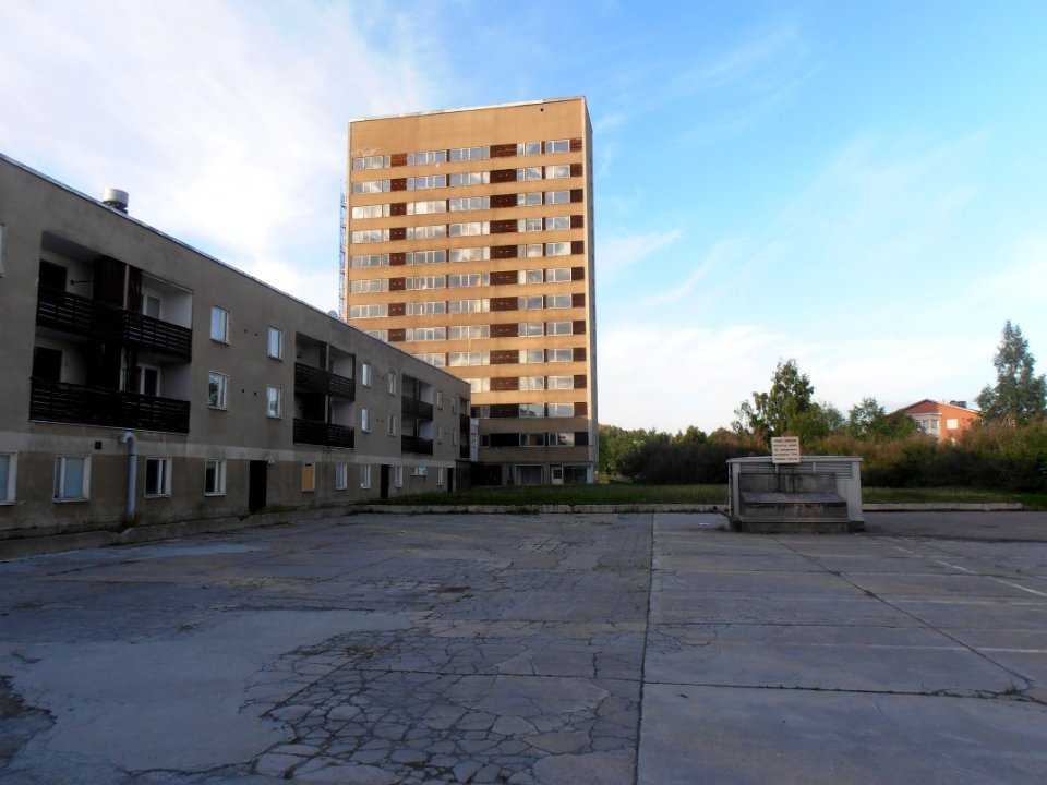 Focushuset sett från innergården, Malmberget