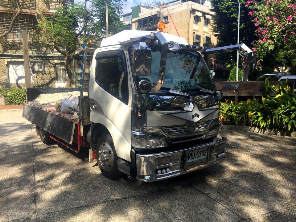 Decorated Hino 300 Parked in Fumin Ecology Park, Taipei 20170117