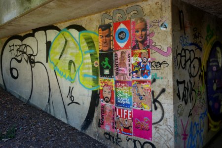 Street art in Düsseldorf Hofgarten, 26. April 2021