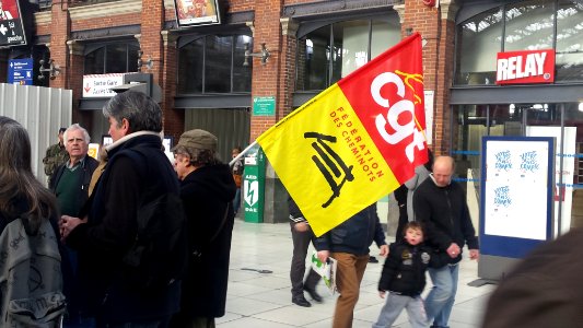 Drapeau CGT Cheminots