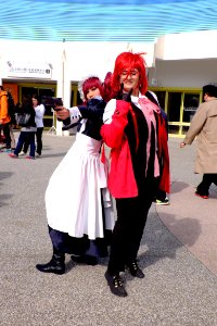 Cosplayers of Mey-Rin and Grell Sutcliff, Black Butler at FF25 20150201