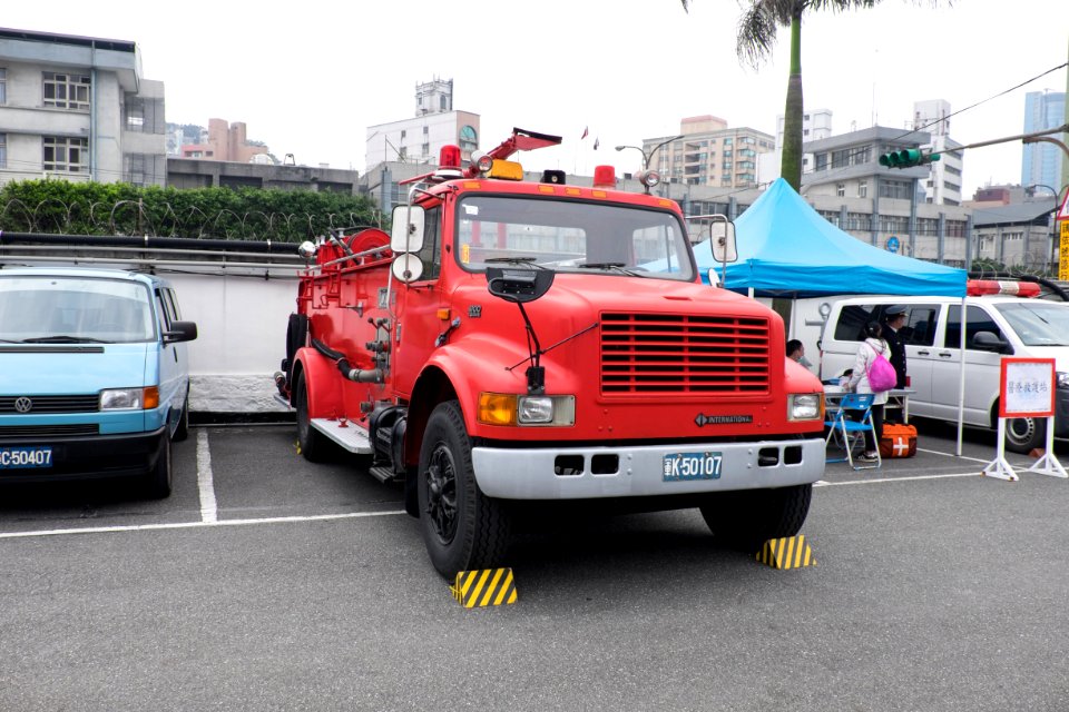 ROCN International Fire Engine Parked at Keelung Naval Pier 20150316