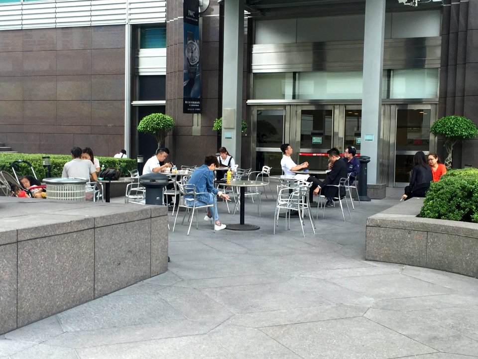 Visitors Rest in Open Café Seats of Taipei 101 20160422
