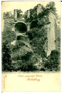 00262-Heidelberg-1898-Schloß, gesprengter Turm-Brück & Sohn Kunstverlag