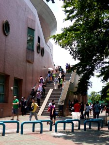 Visitors Walking down on Stair of NTU Sport Center 20140726