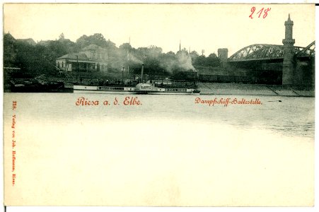 00218-Riesa-1898-Dampfschiffhaltestelle-Brück & Sohn Kunstverlag
