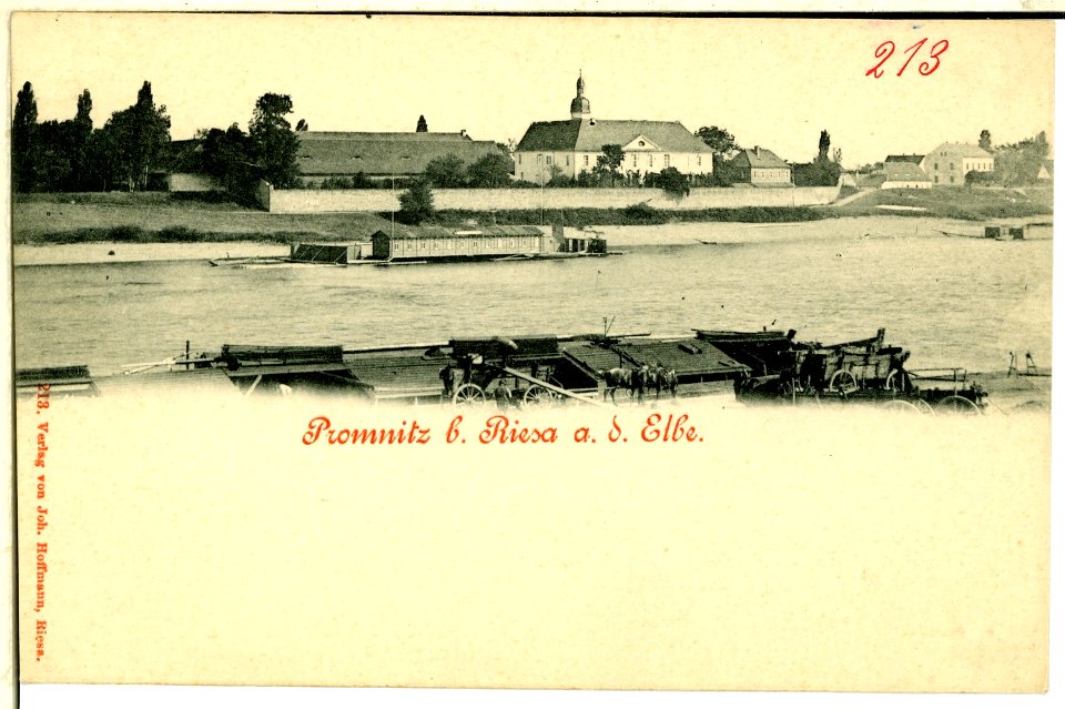 00213-Promnitz b. Riesa-1898-Ansicht-Brück & Sohn Kunstverlag