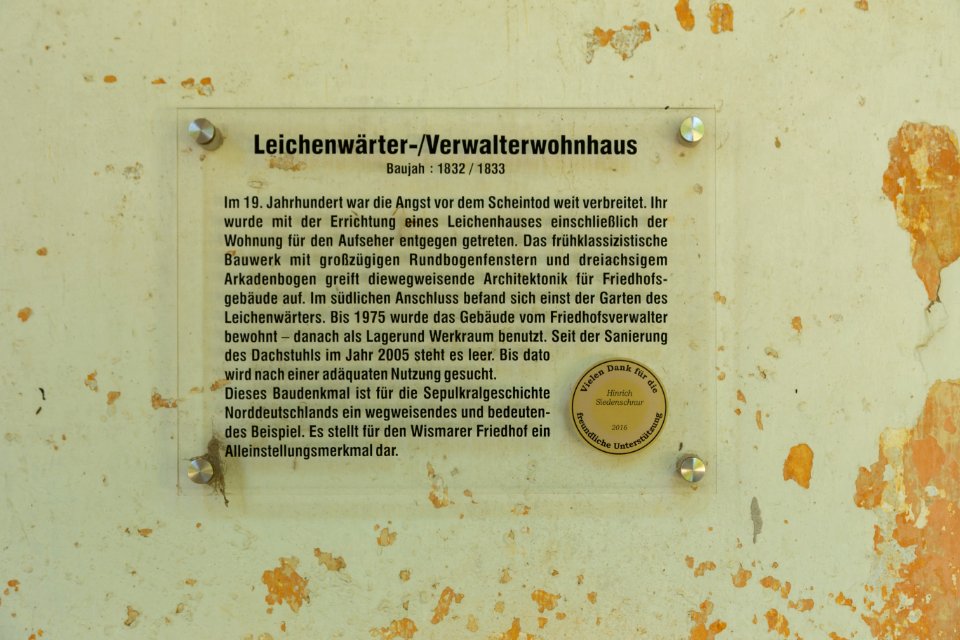 Wismar Friedhof Leichenwaerter Verwalterwohnhaus 04