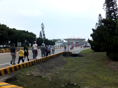 Visitors Walking Leave Ching Chuang Kang Air Force Base after Event 20111112