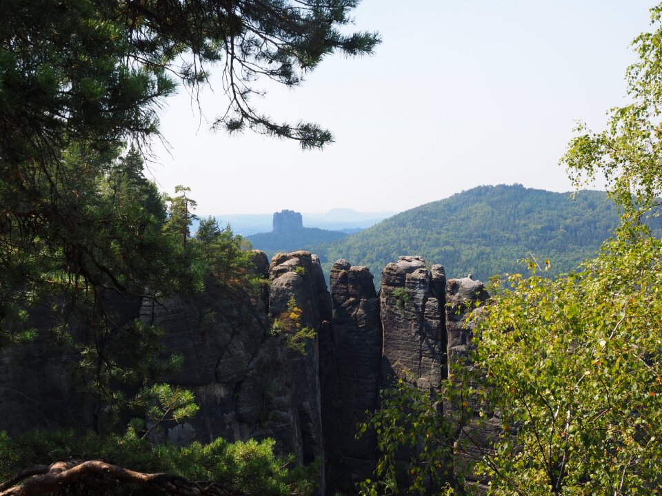 Landscape stone formation hiking