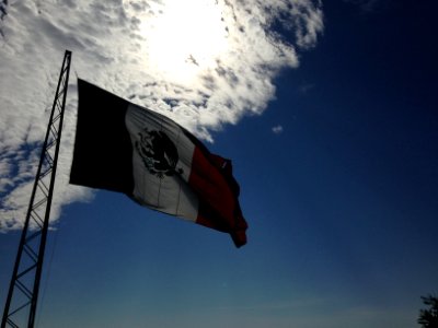 Mexican flag flaming