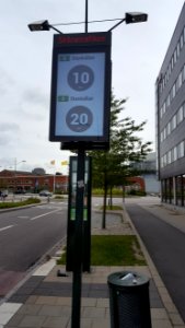 Malmo bus stop infopanel