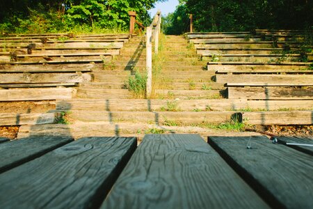 Stairs green grass
